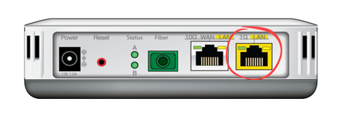 bottom view of C6500XK showing 1G LAN port