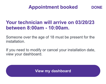 Reschedule appointment - appointment booked