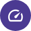 purple speed test icon