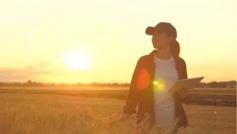 Mujer en un campo